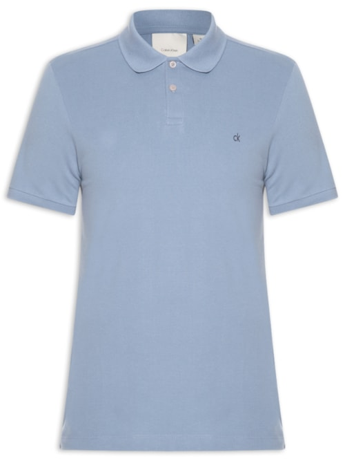 Polo Masculina Slim Básica - Azul Polo Masculina Slim Básica - Azul
