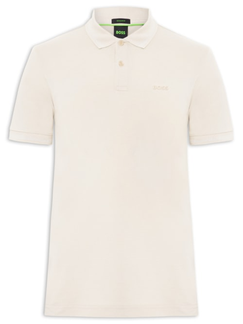 Polo Masculina Manga Curta Pio 1 Regular fit Bege Polo Masculina Manga Curta Pio 1 Regular fit Bege