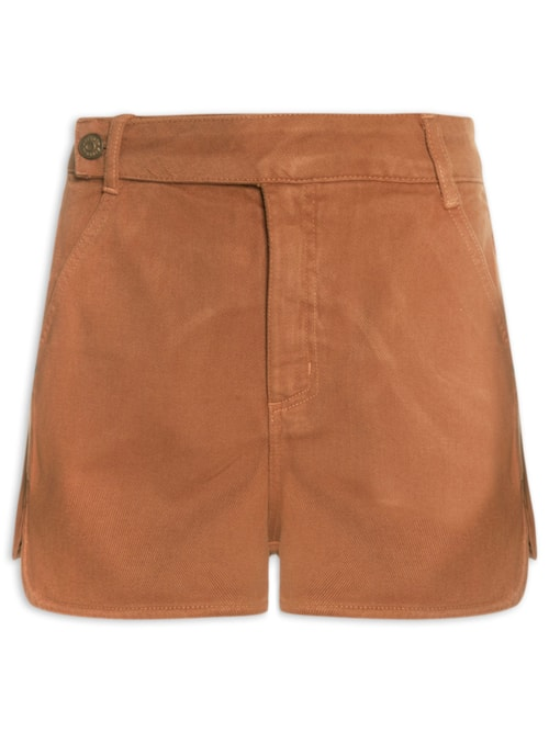 Short Feminino Sarja Alfaiataria Color - Marrom