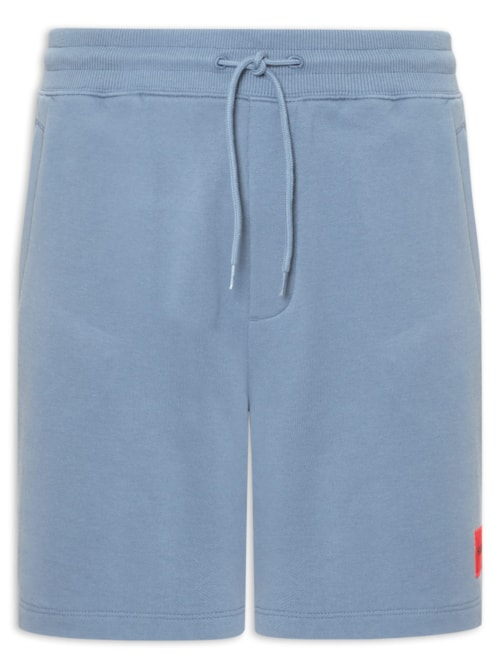 Bermuda Masculina Logo-Label Cotton Terry Diz222 - Azul
