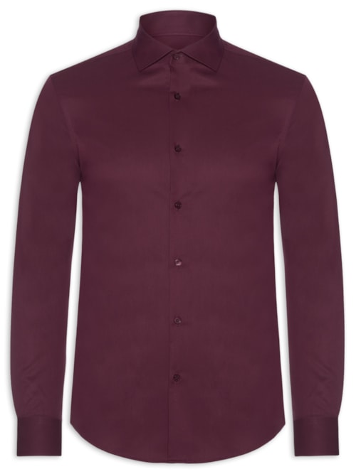 Camisa Masculina Tech Fibra De Bambu Slim Fit - Vermelho Camisa Masculina Tech Fibra De Bambu Slim Fit - Vermelho