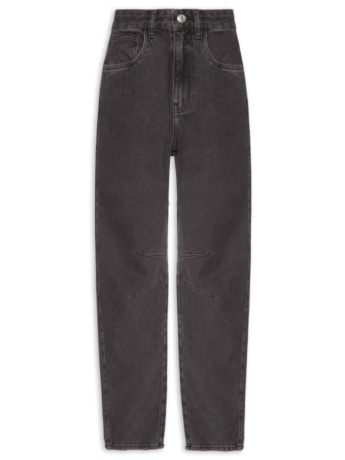 Calça Feminina Jeans Barrel - Preto Calça Feminina Jeans Barrel - Preto