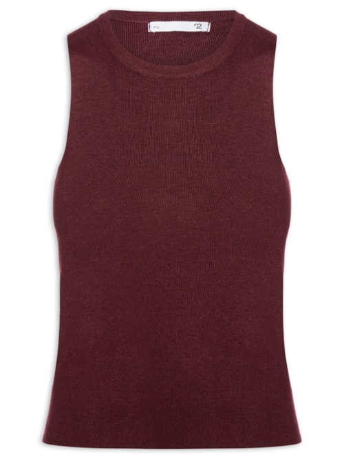 Blusa Feminina Gola Redonda Em Tricot - Vermelho Blusa Feminina Gola Redonda Em Tricot - Vermelho