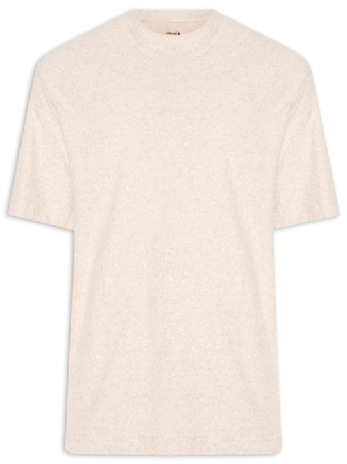 Camiseta Masculina Manga Curta Over Eco - Bege Camiseta Masculina Manga Curta Over Eco - Bege
