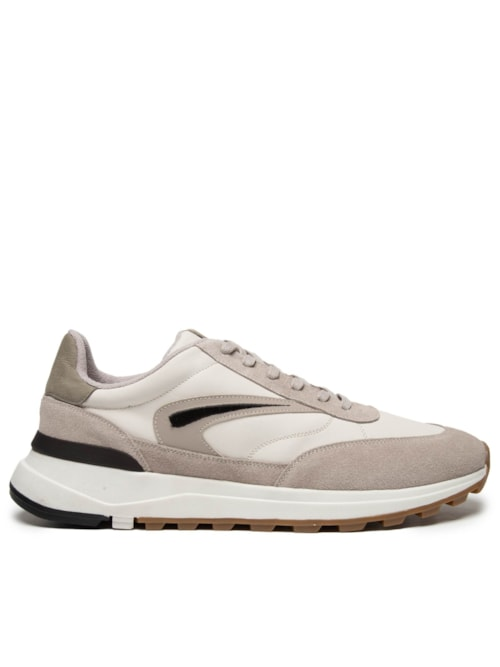Tênis Masculino Casual Esporte em Camurça Bege Tênis Masculino Casual Esporte em Camurça Bege