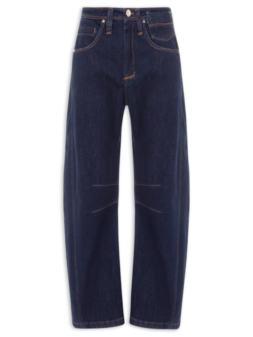 Calça Jeans Feminina Bolso Coração - Azul