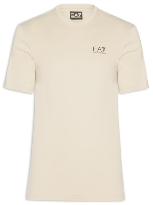 Camiseta Masculina Train Logo - Bege Camiseta Masculina Train Logo - Bege