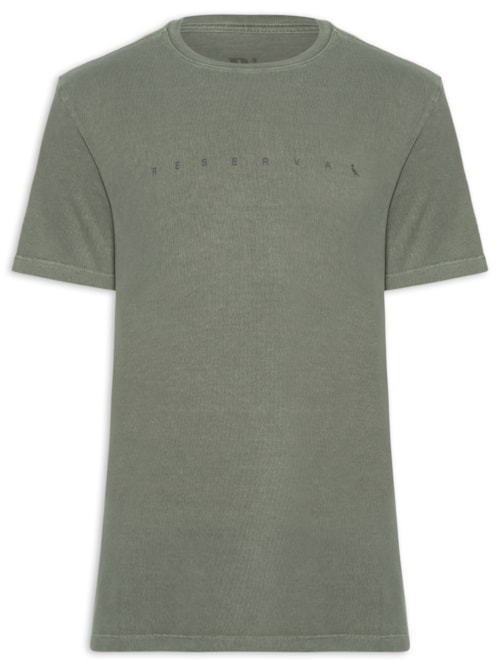 Camiseta Masculina Estampa Minimal Peito - Verde Camiseta Masculina Estampa Minimal Peito - Verde