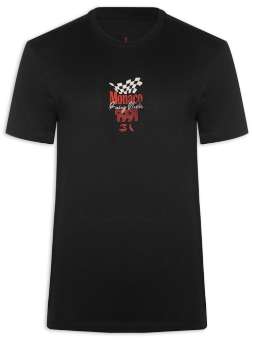 Camiseta Masculina Est Monaco 1991 Senna Preto Camiseta Masculina Est Monaco 1991 Senna Preto