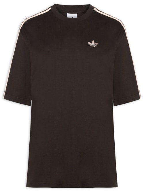 Camiseta Masculina 3 Stripes Oversized - Marrom