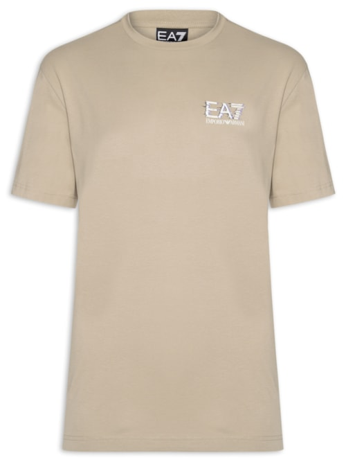 Camiseta Masculina Train Medium Logo Bege Camiseta Masculina Train Medium Logo Bege