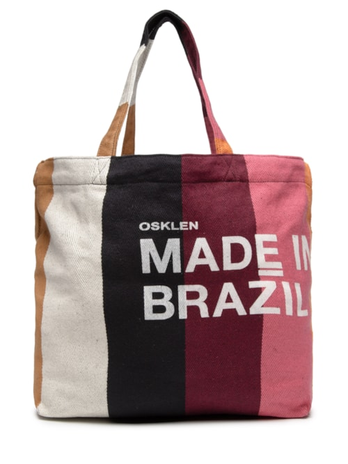 Bolsa Feminina Tote Stripes Color - Marrom Bolsa Feminina Tote Stripes Color - Marrom