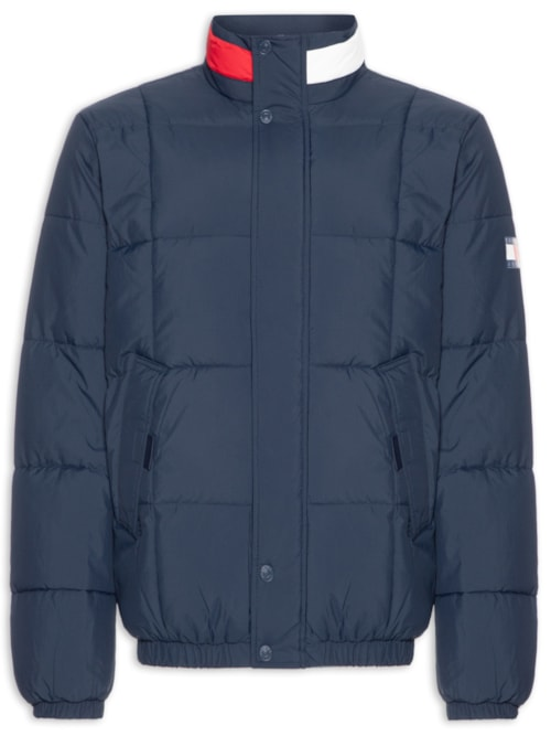 Jaqueta Masculina DNA Collar Puffer - Azul
