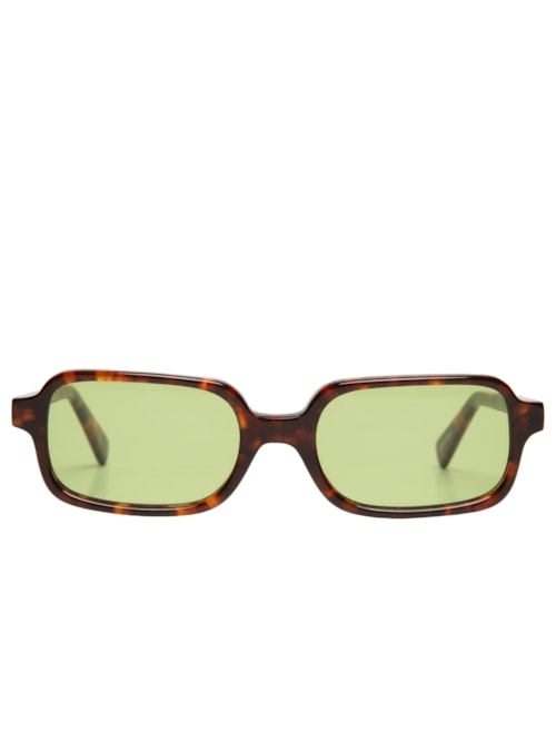 Óculos Feminino Bodrum Demi Com Lente Verde - Marrom