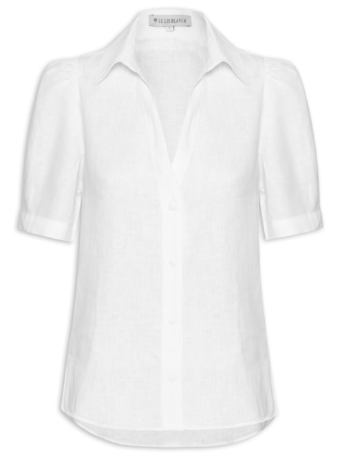 Camisa Feminina New Beck Manga Curta - Branco Camisa Feminina New Beck Manga Curta - Branco