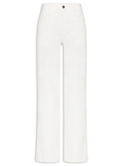 Calça Feminina Straight Penelope Sarja - Branco