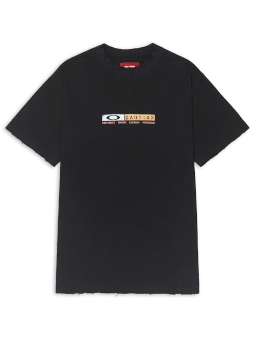 Camiseta Masculina Caution - Preto