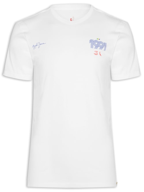 Camiseta Masculina Est 1991 Senna - Branco