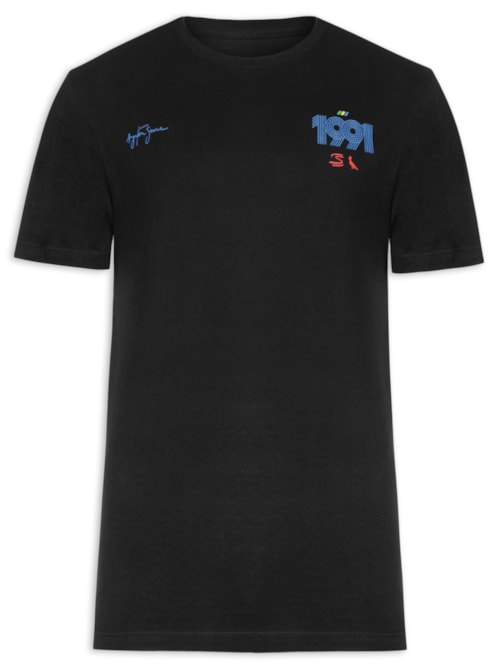 Camiseta Masculina Est 1991 Senna - Preto Camiseta Masculina Est 1991 Senna - Preto