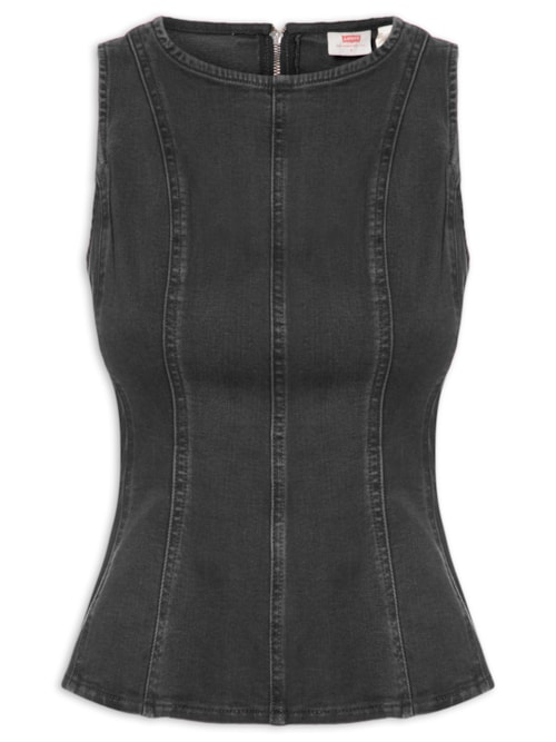 Blusa Feminina Leighton Peplum - Preto Blusa Feminina Leighton Peplum - Preto
