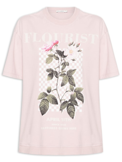 Blusa Feminina Rose Flourist - Rosa