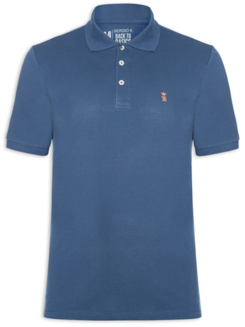 Camisa Polo Masculina Piquet Azul Camisa Polo Masculina Piquet Azul