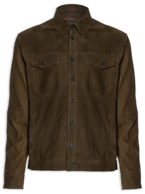 Jaqueta De Couro Masculina Over Leather Marrom Jaqueta De Couro Masculina Over Leather Marrom