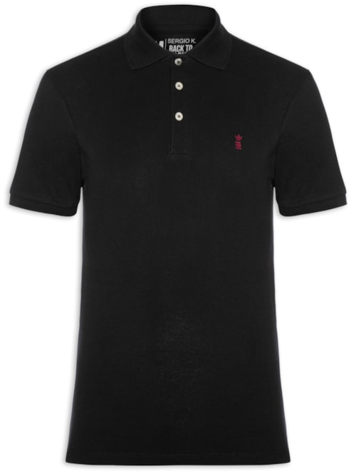 Camisa Polo Masculina Piquet Preto