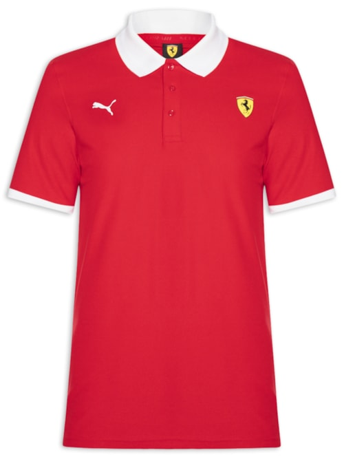 Polo Mc Scuderia Ferrari Piquet Masculina Vermelho Polo Mc Scuderia Ferrari Piquet Masculina Vermelho
