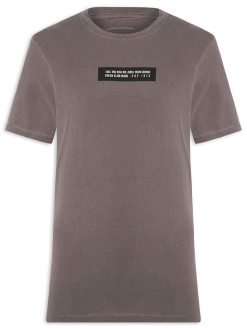 Camiseta Masculina Manga Curta Take The Risk - Marrom