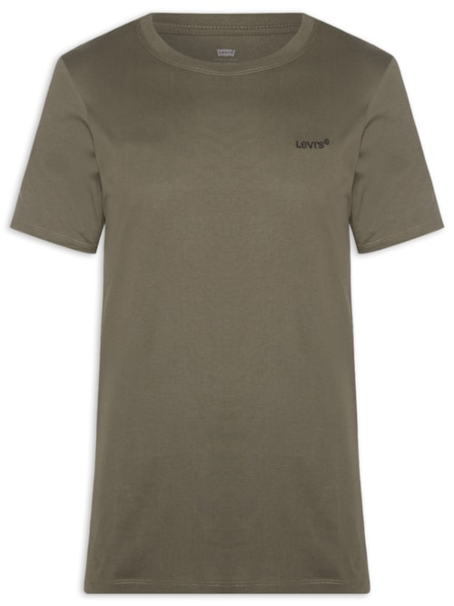 Camiseta Masculina Classic Fit Em Algodão Pima - Marrom