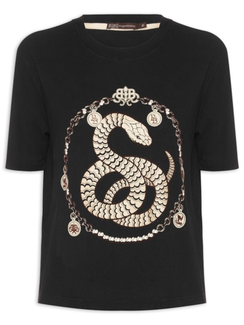 Camiseta Feminina Snake - Preto