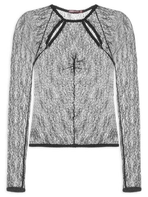 Blusa Feminina Tripoli Manga Longa - Preto Blusa Feminina Tripoli Manga Longa - Preto