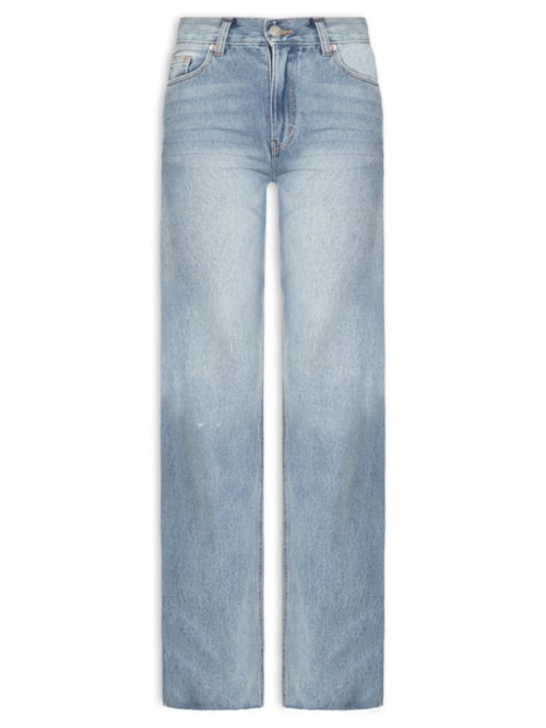 Calça Straight Feminina - Azul