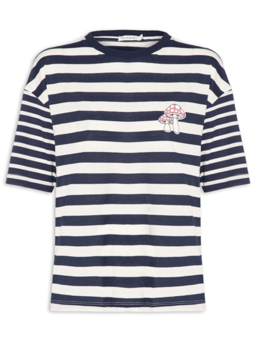Blusa Feminina Mush Icon - Azul Blusa Feminina Mush Icon - Azul