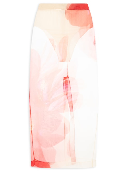 Saia Reta Organza - Rosa Saia Reta Organza - Rosa