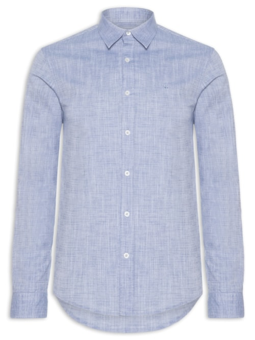 Camisa Masculina Manga Longa Buzios New - Azul Camisa Masculina Manga Longa Buzios New - Azul