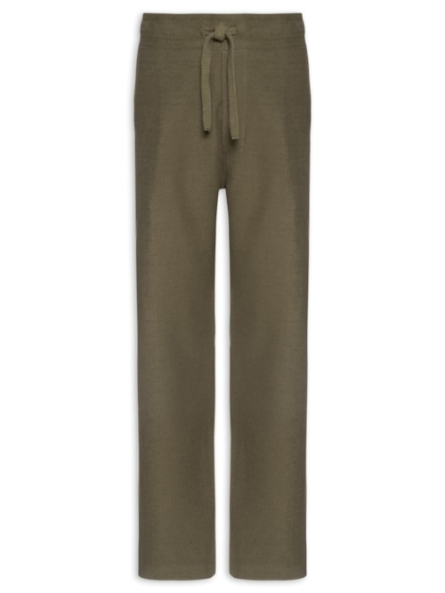 Calça Reta Masculina Basic Canelado - Marrom