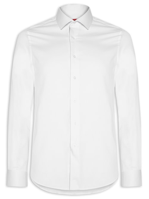 Camisa Social Masculina em Algodão - Branco