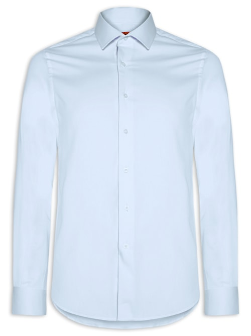 Camisa Social Masculina em Algodão - Azul