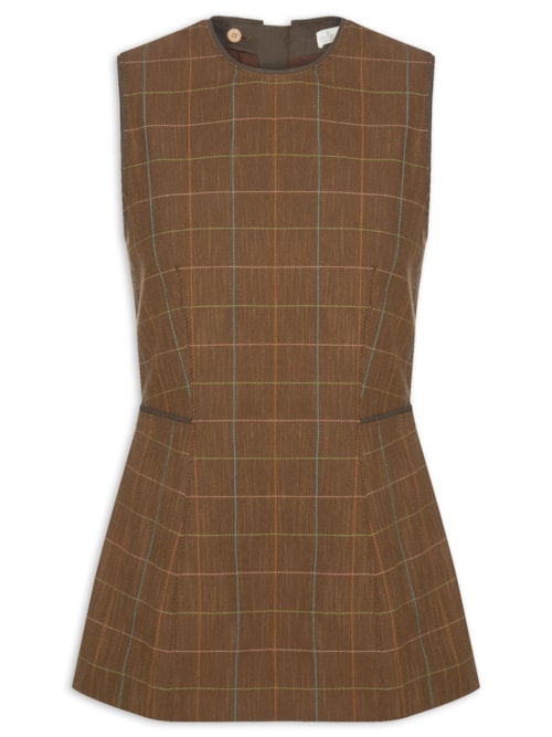 Blusa Feminina Alfaiatria Plus Betina Nko - Marrom