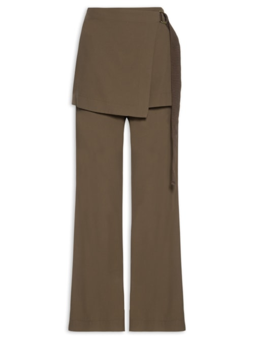 Calça Feminina Crepe Envelope Elisa - Marrom