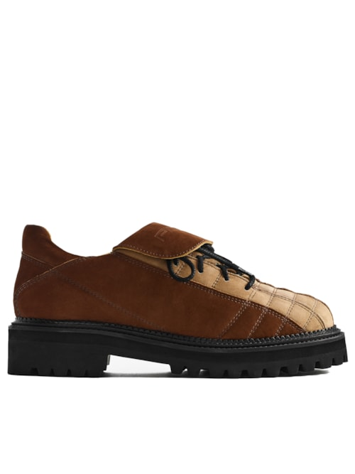 Sapato Masculino Derby Soccer - Bege Sapato Masculino Derby Soccer - Bege