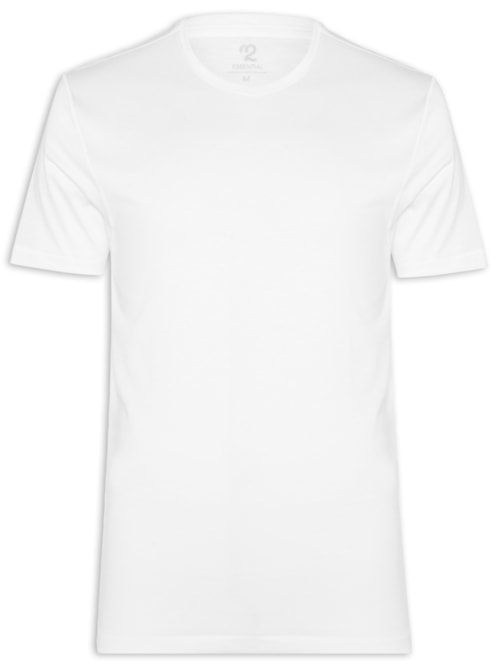 Camiseta Masculina Pima Manga Curta - Branco