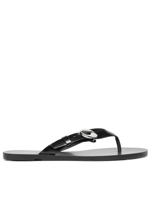 Sandália Feminina Com Logo Flip Flops - Preto