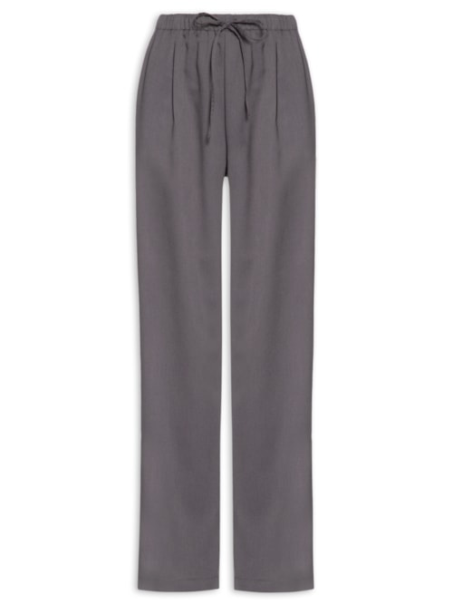 Calça Feminina Reta Básica - Cinza