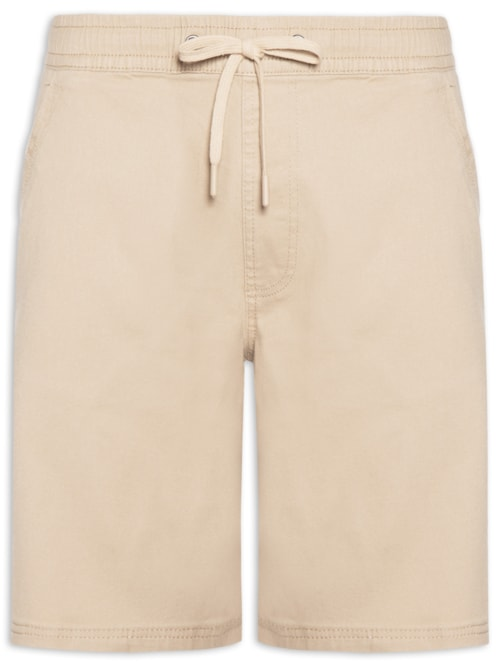Bermuda Masculina Em Sarja Color - Bege