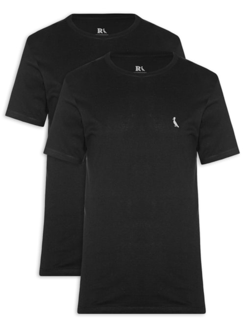 Kit 2 Camisetas Masculina Regular Essence Preto Kit 2 Camisetas Masculina Regular Essence Preto