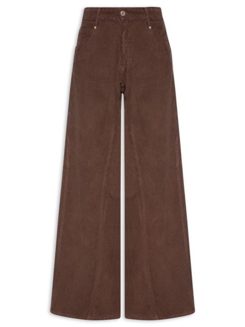 Calça Feminina De Veludo Dries - Marrom
