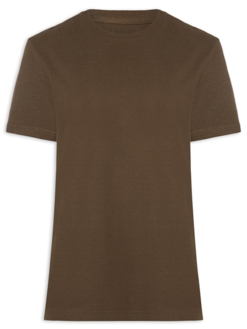 Camiseta Masculina Canelado Pure Soft - Marrom Camiseta Masculina Canelado Pure Soft - Marrom